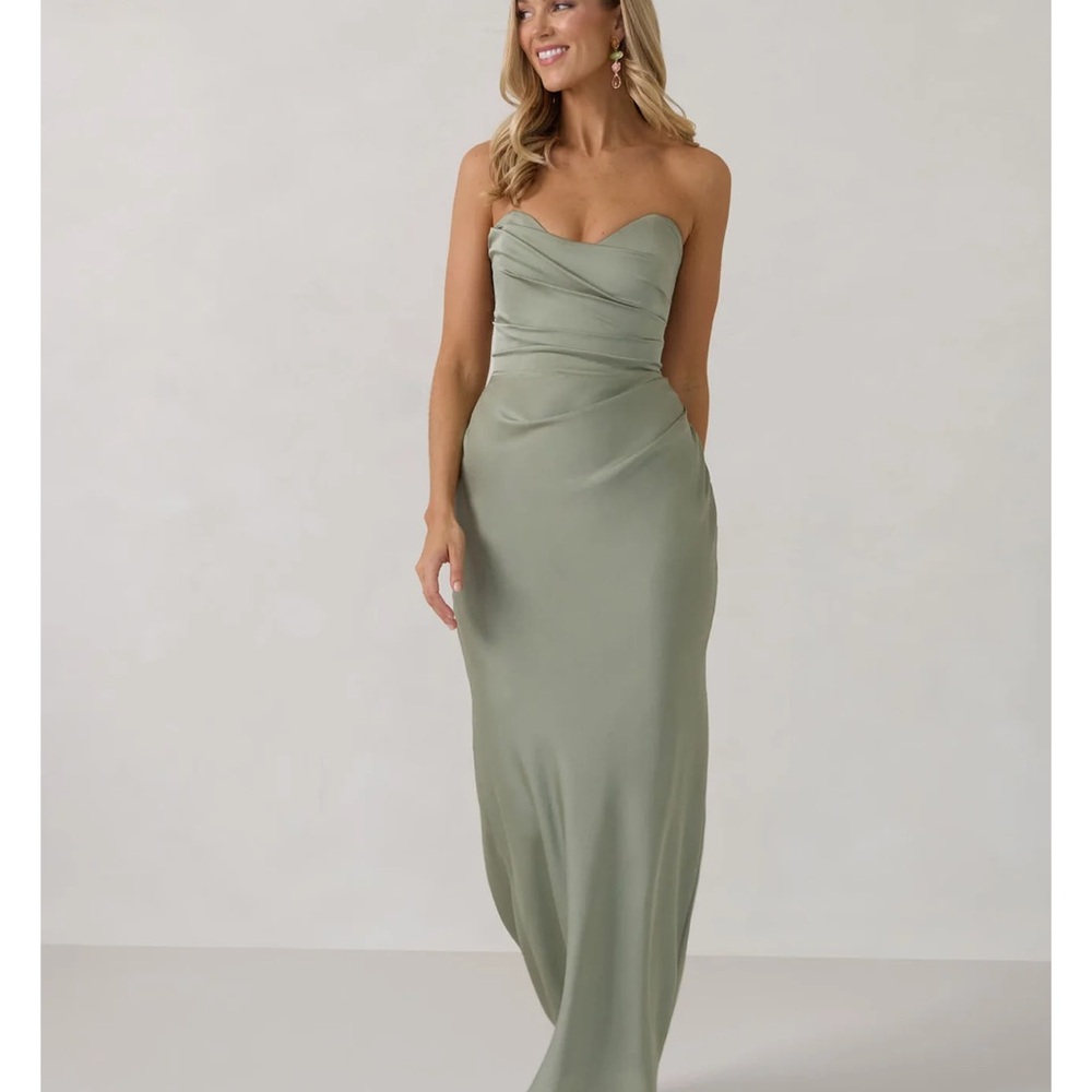Park & Fifth Blair Sage Green Strapless Dress NWT